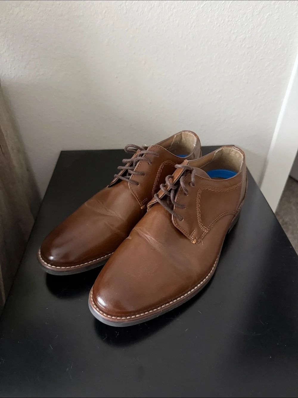 Calderone Plain Toe Oxfords “Cognac”